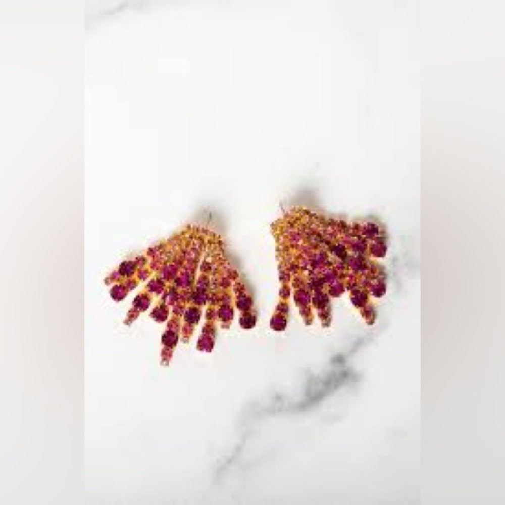 Elizabeth Cole Bette Earrings in Pink - Picture 3 of 7